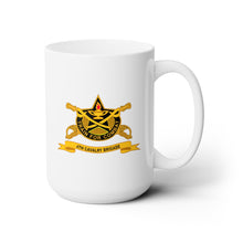 Load image into Gallery viewer, White Ceramic Mug 15oz - Army - 2nd Infantry Division - w Br - Ribbon
