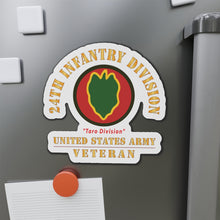 Load image into Gallery viewer, Die-Cut Magnets - Army - SSI - 24th Infantry Division  - Taro Division - US Army Veteran X 300
