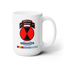 Load image into Gallery viewer, White Mug 15oz -2nd Ranger Infantry Co - 7th ID SSI w CIB KOREA SVC X 300
