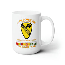 Load image into Gallery viewer, White Ceramic Mug 15oz - Army - 25th Scout Dog Platoon 1st Cav - VN SVC
