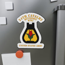 Load image into Gallery viewer, Die-Cut Magnets - Army - SSI - 24th Cavalry Division - WWI - US Army X 300
