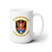 Load image into Gallery viewer, White Ceramic Mug 15oz - Army - 1st Space Brigade - SSI
