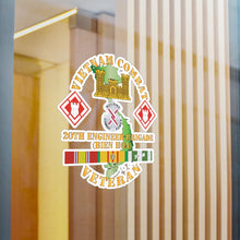 Load image into Gallery viewer, Kiss-Cut Vinyl Decals - Army - Vietnam Combat Veteran w 20th Engineer Brigade  SSI - BIEN HOA X 300
