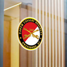 Load image into Gallery viewer, Kiss-Cut Vinyl Decals - Army - 240th Cavalry Regiment - Branch, Owensboro, Ky - Red - White X 300
