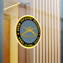 Load image into Gallery viewer, Kiss-Cut Vinyl Decals - Army - 40th Infantry Regiment - Buffalo Soldiers - Fort Clark, TX w Inf Branch
