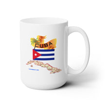 Load image into Gallery viewer, White Ceramic Mug 15oz - Cuba - Cuba with Palm and Map X 300

