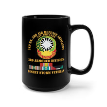 Load image into Gallery viewer, Black Mug 15oz - Army - 5th Bn, 3rd ADA - 3rd Armored Divi - Desert Storm Veteran X 300
