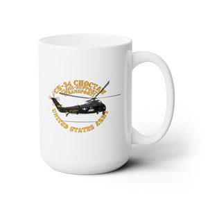 White Ceramic Mug 15oz - Army - CH - 34 - Choctaw - Transport - Close-Support  Helicopter