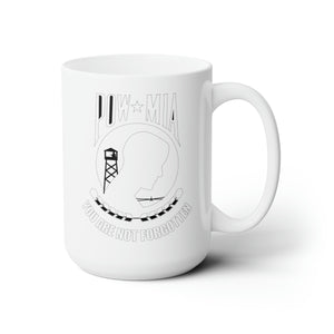 White Ceramic Mug 15oz - Army - POW - MIA - Hat