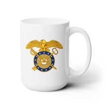 Load image into Gallery viewer, White Ceramic Mug 15oz - Army - Quartermaster Corps Branch wo txt
