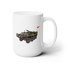 Load image into Gallery viewer, White Mug 15oz -Army - 3rd Squadron, 17th Cavalry Regiment Stryker Vehicle wo Txt
