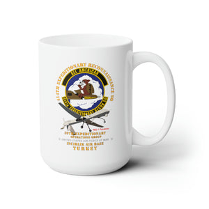 White Ceramic Mug 15oz - USAF - 414th Expeditionary Reconnaissance Sq - Incirlik Air Base, Turkey