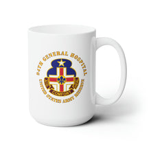 Load image into Gallery viewer, White Ceramic Mug 15oz - Army - 94th General Hospital - TX - USAR V1
