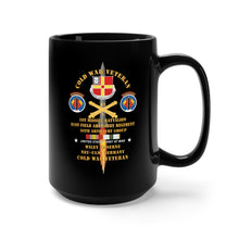 Load image into Gallery viewer, Black Mug 15oz - Cold War Vet - 1st Missile Bn, 81st Artillery 56th Artillery Group - Neu-Ulm Germany - Firing Missile w ARTY Br w COLD SVC X 300
