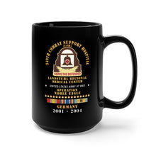 Load image into Gallery viewer, Black Mug 15oz - 349th Combat Support Hospital - Operation Noble Eagle - 2001 - 2004 - Landstuhl Regional Medical Center w SVC Ribbons x 300
