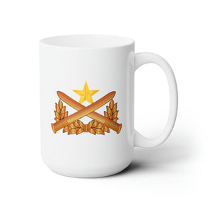 White Ceramic Mug 15oz - Vietnam - Vietnam Ranger Qualification Badge X 300