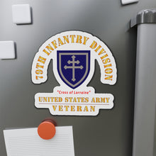 Load image into Gallery viewer, Die-Cut Magnets - Army - SSI - 79th Infantry Division - Cross of Lorraine - US Army Veteran X 300
