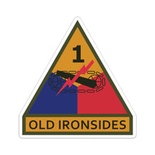 Load image into Gallery viewer, Kiss-Cut Stickers - SSI - 1st Armored Division w Name Tape
