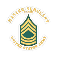 Load image into Gallery viewer, Kiss-Cut Stickers - Army - Master Sergeant - MSG - Flat X 300
