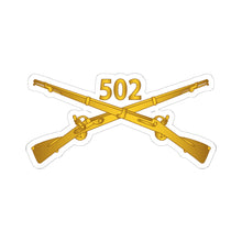 Load image into Gallery viewer, Kiss-Cut Stickers - Army - 502nd Infantry Regt - Infantry Br wo Txt
