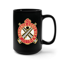 Load image into Gallery viewer, Black Mug 15oz - Ordnance Corps Branch Regimental Emblem wo Txt X 300
