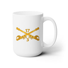 Load image into Gallery viewer, White Mug 15oz - Army - 3rd Squadron 17th Cavalry Regiment Branch wo Txt
