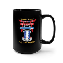 Load image into Gallery viewer, Black Mug 15oz - Army - 187th Infantry Regiment - Torii, Rakkasans, Let Valor Not Fail, English, Latin w CIB X 300
