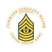 Load image into Gallery viewer, Kiss-Cut Stickers - Army - Command Sergeant Major - CSM - Veteran - Flat X 300
