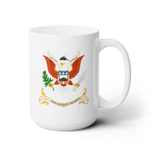 Load image into Gallery viewer, White Ceramic Mug 15oz - Army - Regimental Colors -3rd Infantry wo Flag X 300
