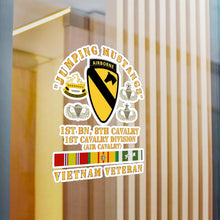 Load image into Gallery viewer, Kiss-Cut Vinyl Decals - Army - Jumping Mustangs - 1st Bn 8th Cav 1st Cav - w VN SVC
