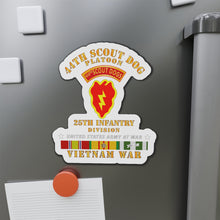 Load image into Gallery viewer, Die-Cut Magnets - Army - 44th Scout Dog Platoon 25th Infantry Div - VN SVC
