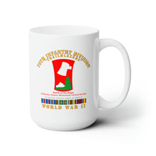 Load image into Gallery viewer, White Ceramic Mug 15oz - Army - 70th Infantry Division - Trailblazers w WWII  EU SVC
