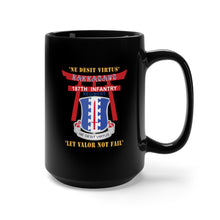 Load image into Gallery viewer, Black Mug 15oz - Army - 187th Infantry Regiment - Torii, Rakkasans, Let Valor Not Fail, English, Latin X 300
