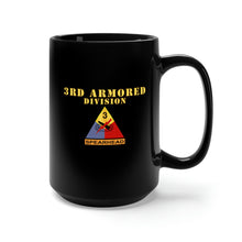 Load image into Gallery viewer, Black Mug 15oz - Army - 3rd Armored Division X 300 - Hat
