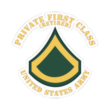 Load image into Gallery viewer, Kiss-Cut Stickers - Army - Private First Class - PFC - Retired - Flat X 300
