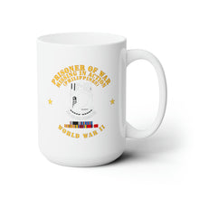 Load image into Gallery viewer, White Ceramic Mug 15oz - Army - POW - MIA - Phil w WWII POW SVC
