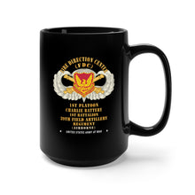 Load image into Gallery viewer, Black Mug 15oz - 39th Field Artillery Regiment, 1st Platoon, FDC, Charlie Battery, 1st Battalion Airborne - V1 X 300
