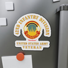 Load image into Gallery viewer, Die-Cut Magnets - Army - DUI - 42nd Infantry Division - Rainbow - US Army Veteran X 300
