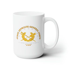 White Ceramic Mug 15oz - Army - JAG Branch