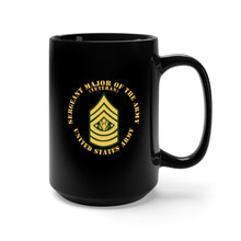 Load image into Gallery viewer, Black Mug 15oz - Army - Sergeant Major of the Army - SMA - Veteran - Flat X 300
