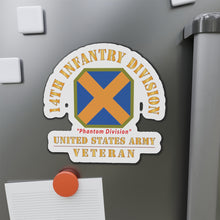 Load image into Gallery viewer, Die-Cut Magnets - Army - SSI - 14th Infantry Division - Phantom Division - US Army Veteran X 300
