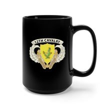 Load image into Gallery viewer, Black Mug 15oz - Army - Airborne Badge - 12th Cavalry Airborne - SSI w 12th Cav X 300
