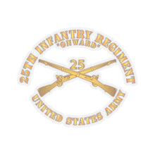 Load image into Gallery viewer, Kiss - Cut Stickers - Army - 25th Infantry Regiment - Onward  - Branch Insignia
