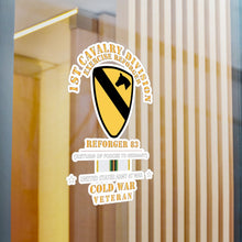 Load image into Gallery viewer, Kiss-Cut Vinyl Decals - Army - 1st Cavalry Division - SSI -Reforger 83 - COLD WAR Veteran w SVC X 300
