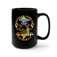 Load image into Gallery viewer, Black Mug 15oz - Vietnam Combat Vet - H Co 75th Infantry (Ranger) - 1st Cavalry Div SSI
