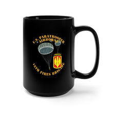 Load image into Gallery viewer, Black Mug 15oz - Army - US Paratrooper - 18th Fires Brigade
