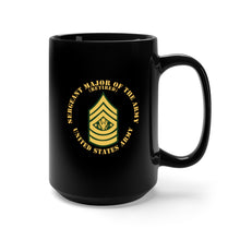 Load image into Gallery viewer, Black Mug 15oz - Army - Sergeant Major of the Army - SMA - Retired - Flat X 300
