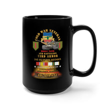 Load image into Gallery viewer, Black Mug 15oz - Army - Cold War Vet - 4th Bn 73rd Armor - 1st Inf Div - Panzer Kaserne Boblingen, FRG - M60A1 Tank  - Big Red One w COLD SVC X 300
