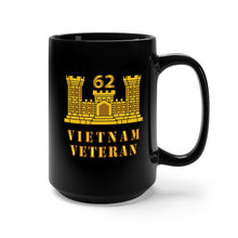 Load image into Gallery viewer, Black Mug 15oz - Army - 62nd Engineer Battalion - ENG Branch - Vietnam Veteran
