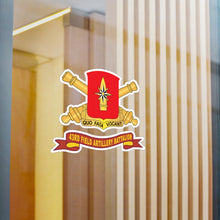 Load image into Gallery viewer, Kiss-Cut Vinyl Decals - 43rd Field Artillery Battalion - Red w Br - Ribbon X 300
